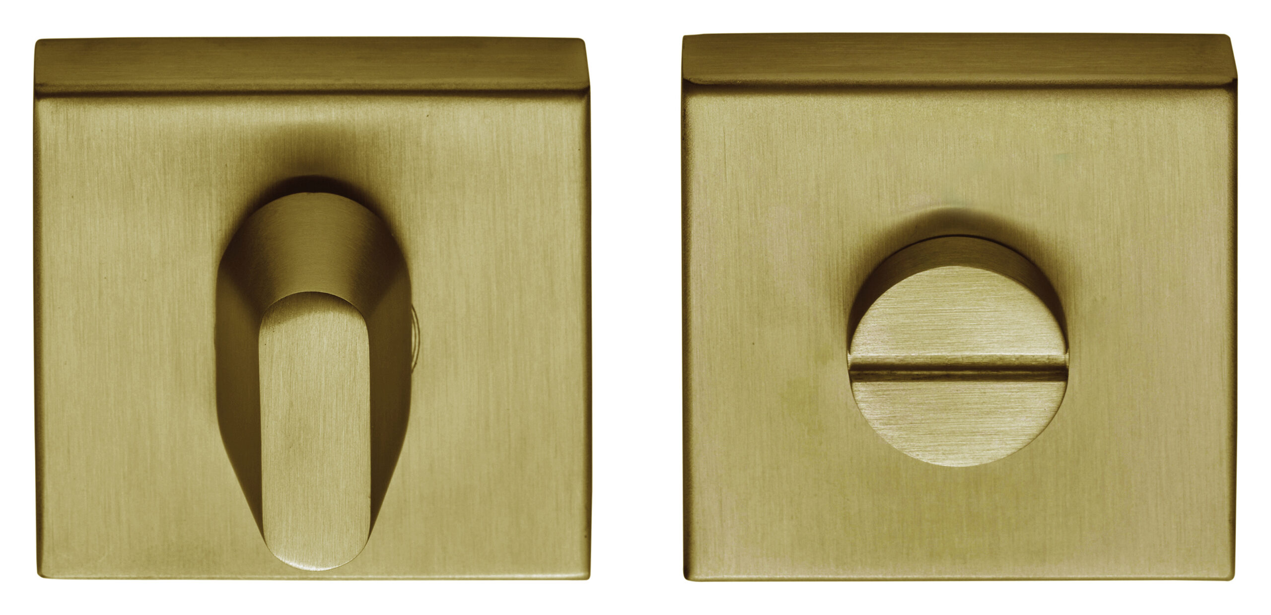 Formani BASICS BSQWC53-ZI toiletgarnituur op vierkant rozet inclusief Q5/6/7/8mm stift zonder indicatie PVD mat goud