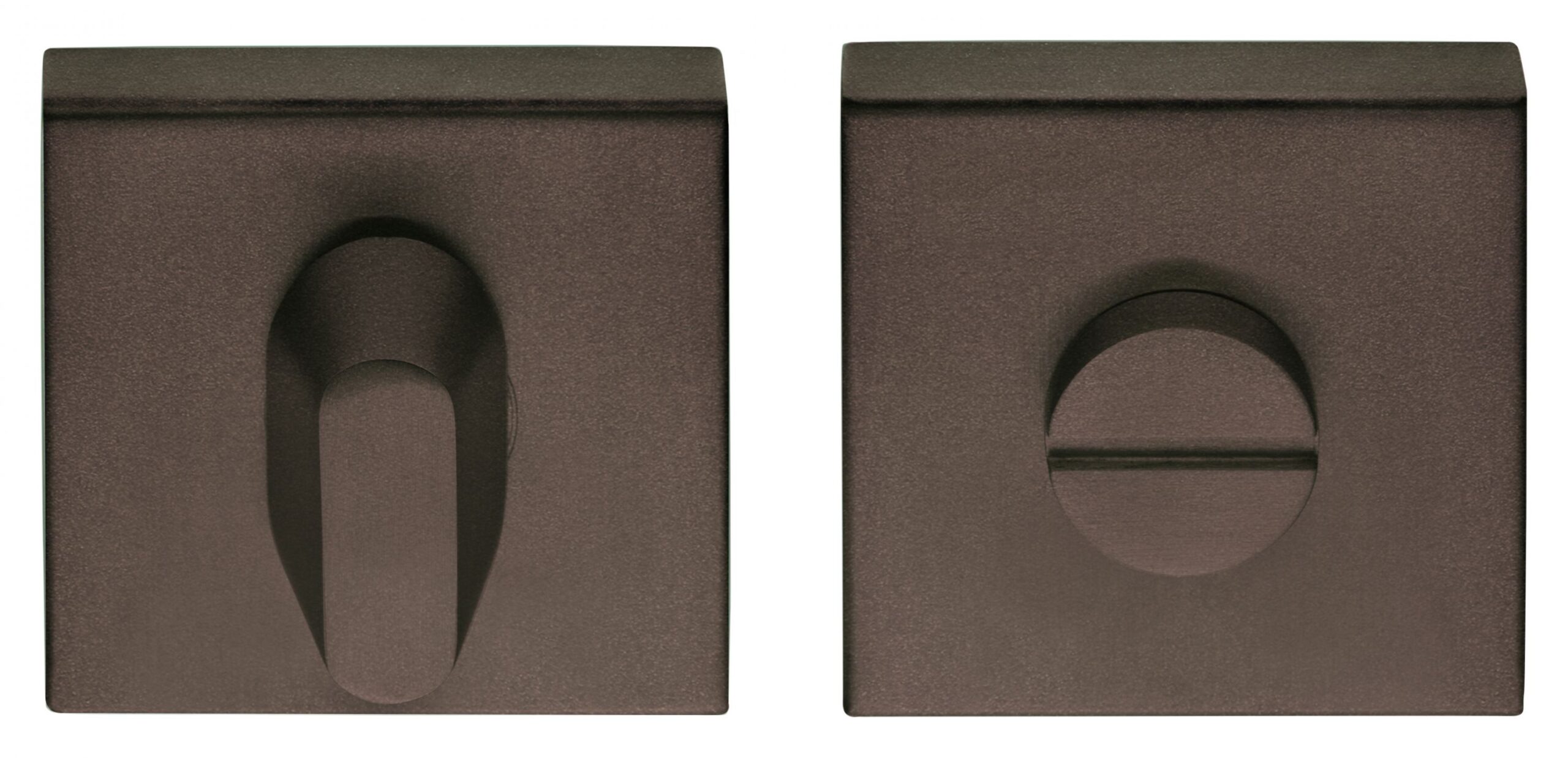 Formani BASICS BSQWC53-ZI toiletgarnituur op vierkant rozet inclusief Q5/6/7/8mm stift zonder indicatie brons