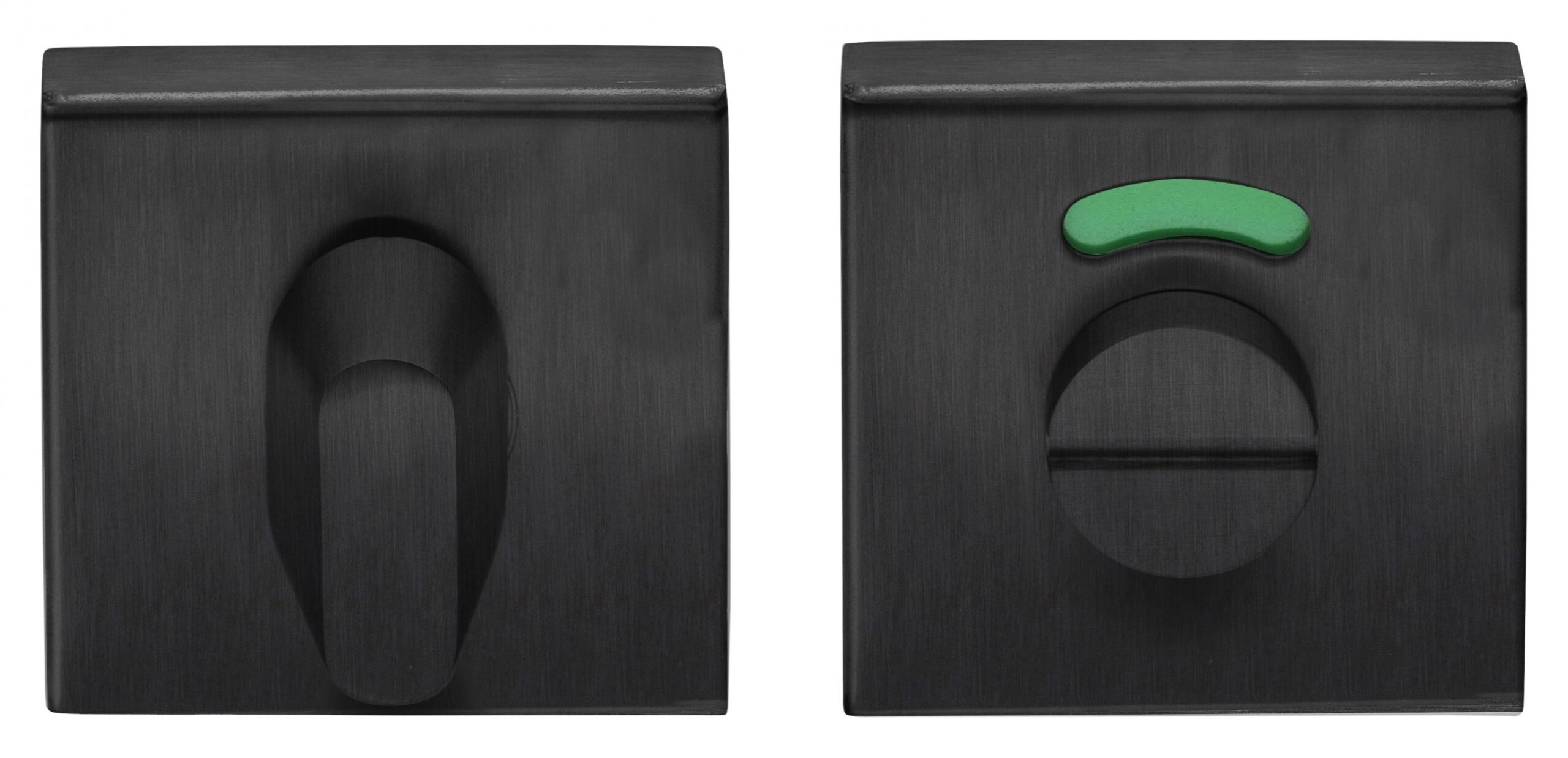 Formani BASICS BSQWC53 toiletgarnituur op vierkant rozet inclusief Q5/6/7/8 toiletstift PVD gunmetal
