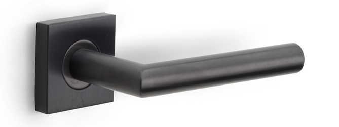 Formani BASICS LB2-19BSQ deurkruk geveerd op vierkant rozet PVD gunmetal