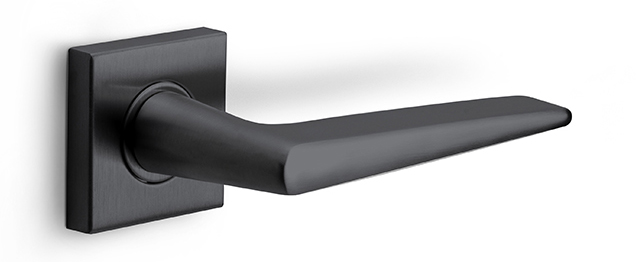 Formani BASICS LB21H/BSQ deurkruk geveerd op vierkant rozet PVD gunmetal