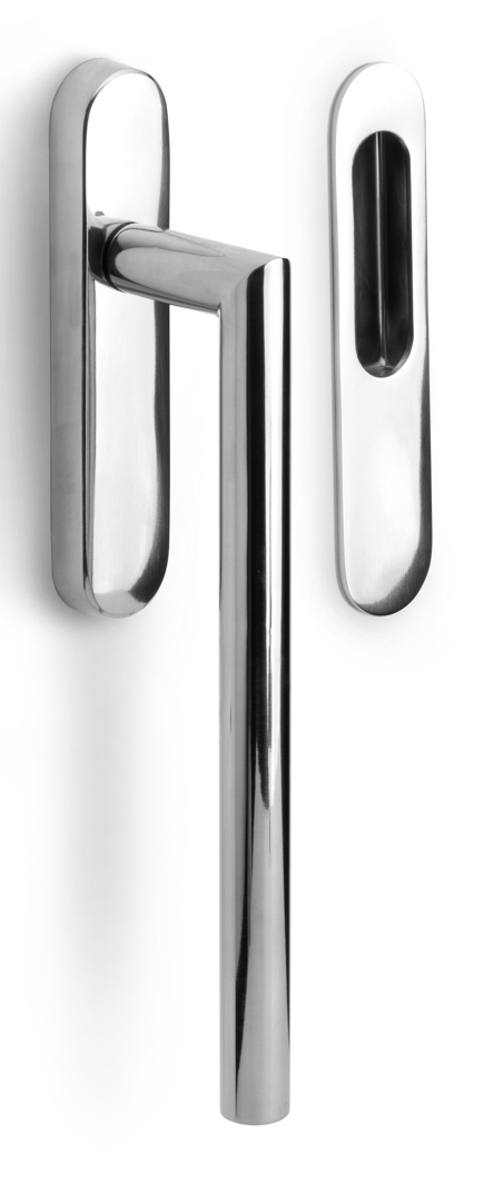Formani BASICS LB230 massieve set hefschuifdeurbeslag gepolijst roestvast staal