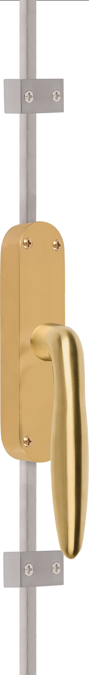 Formani BASICS KO-LB18H krukespagnolet inclusief geleiders, eindstukjes en stangen PVD mat goud rechtsdraaiend