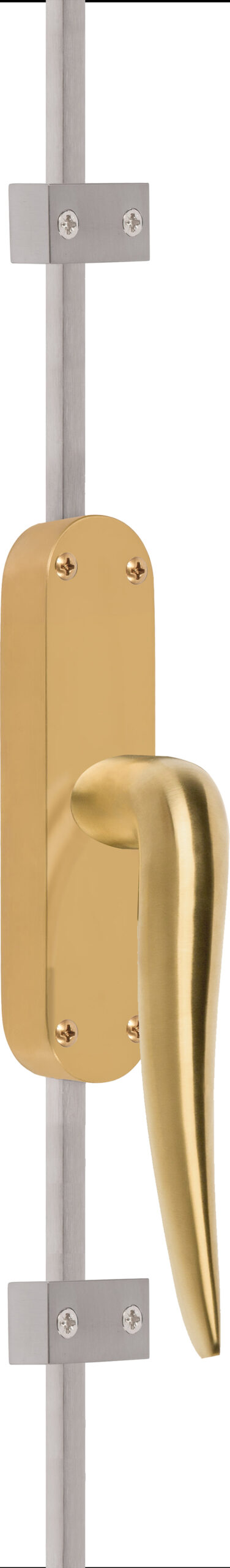 Formani BASICS KO-LB20 krukespagnolet inclusief geleiders, eindstukjes en stangen PVD mat goud linksdraaiend