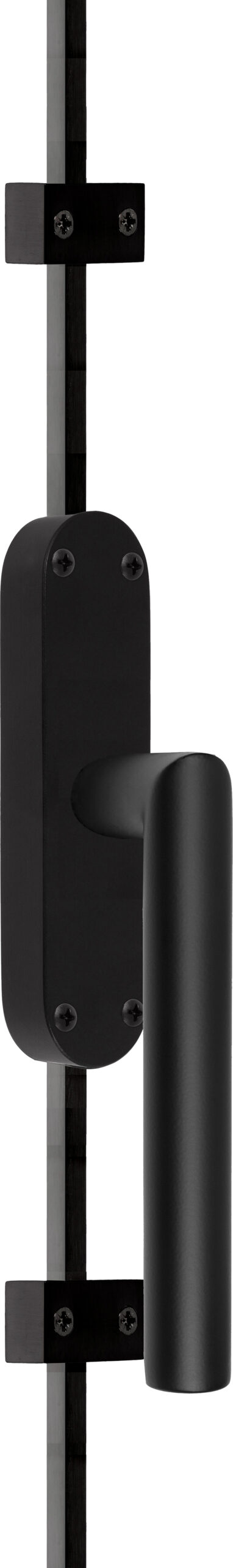 Formani BASICS KO-LB2 krukespagnolet inclusief geleiders, eindstukjes en stangen mat zwart linksdraaiend