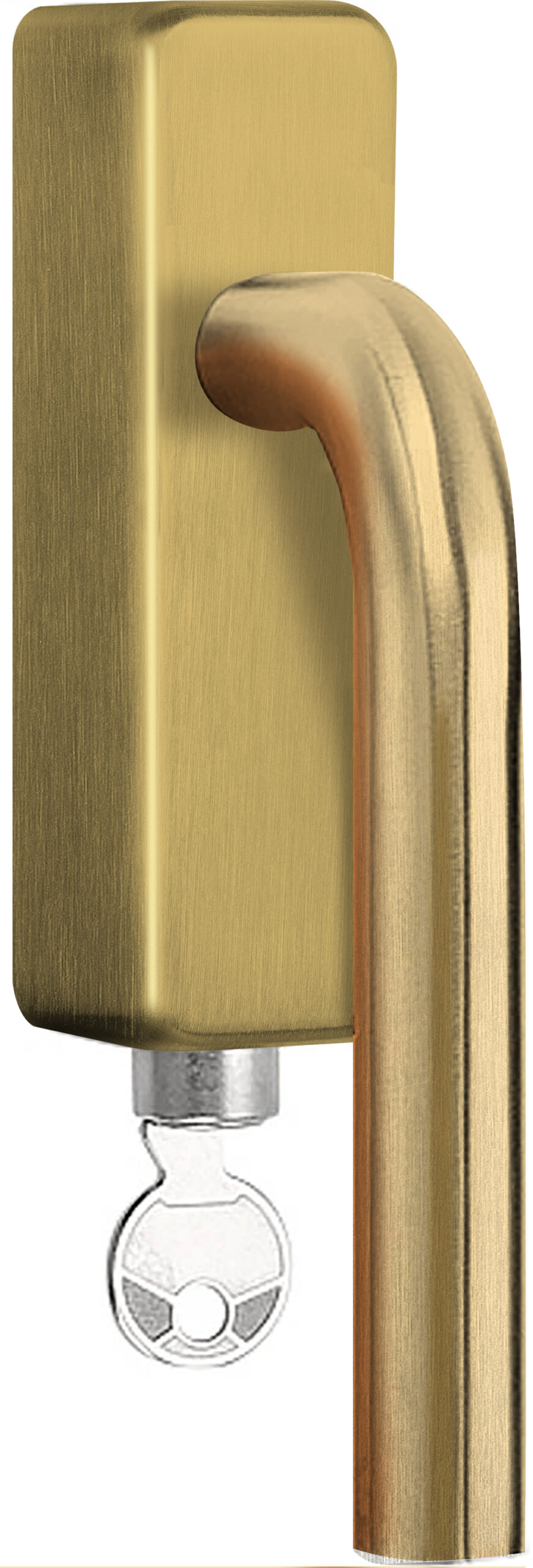 Formani BASICS LB3-DKLOCK-O draaikiepgarnituur afsluitbaar PVD mat goud rechts/links