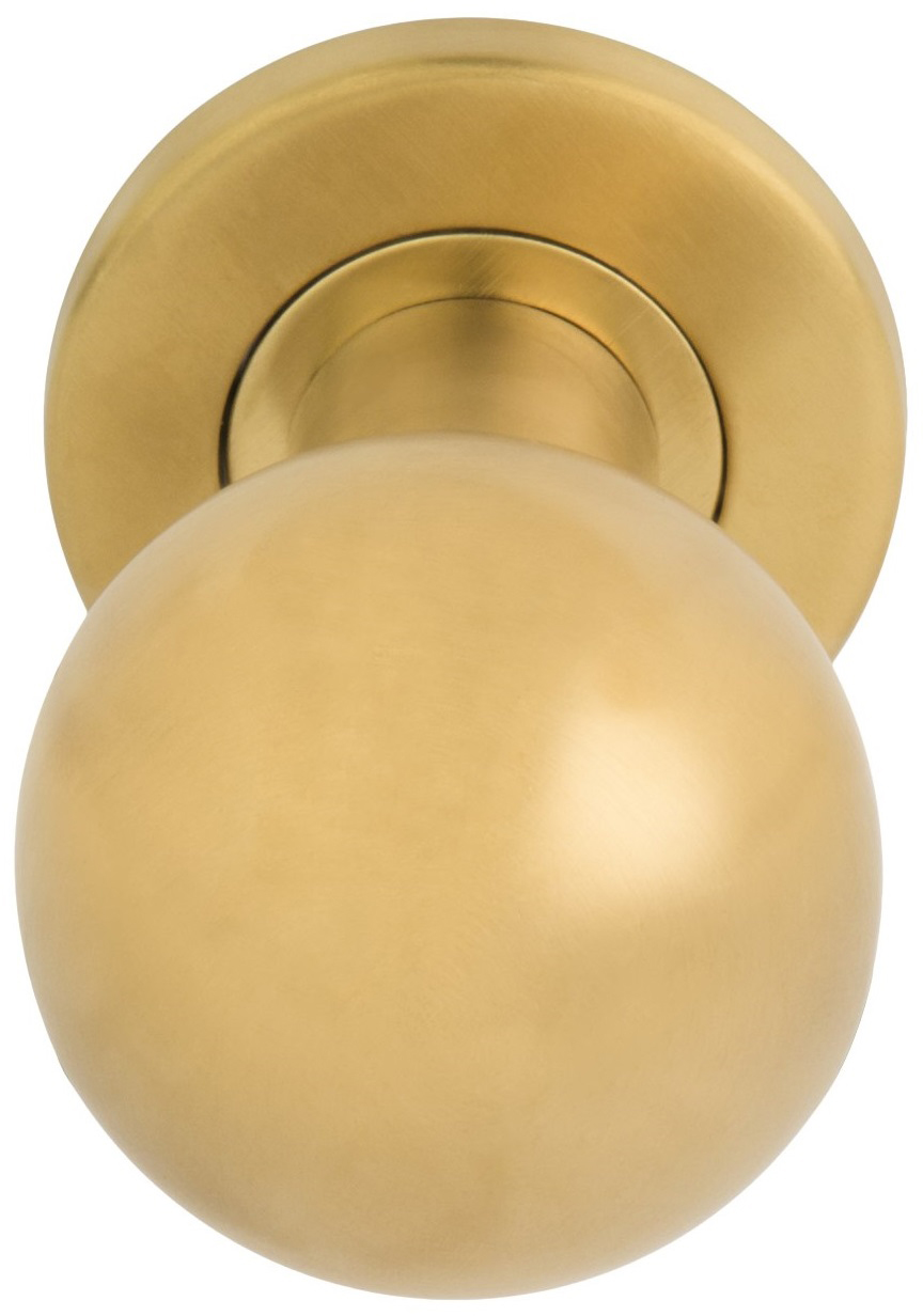 Formani BASICS LB501D voordeurknop draaibaar op rozet PVD mat goud