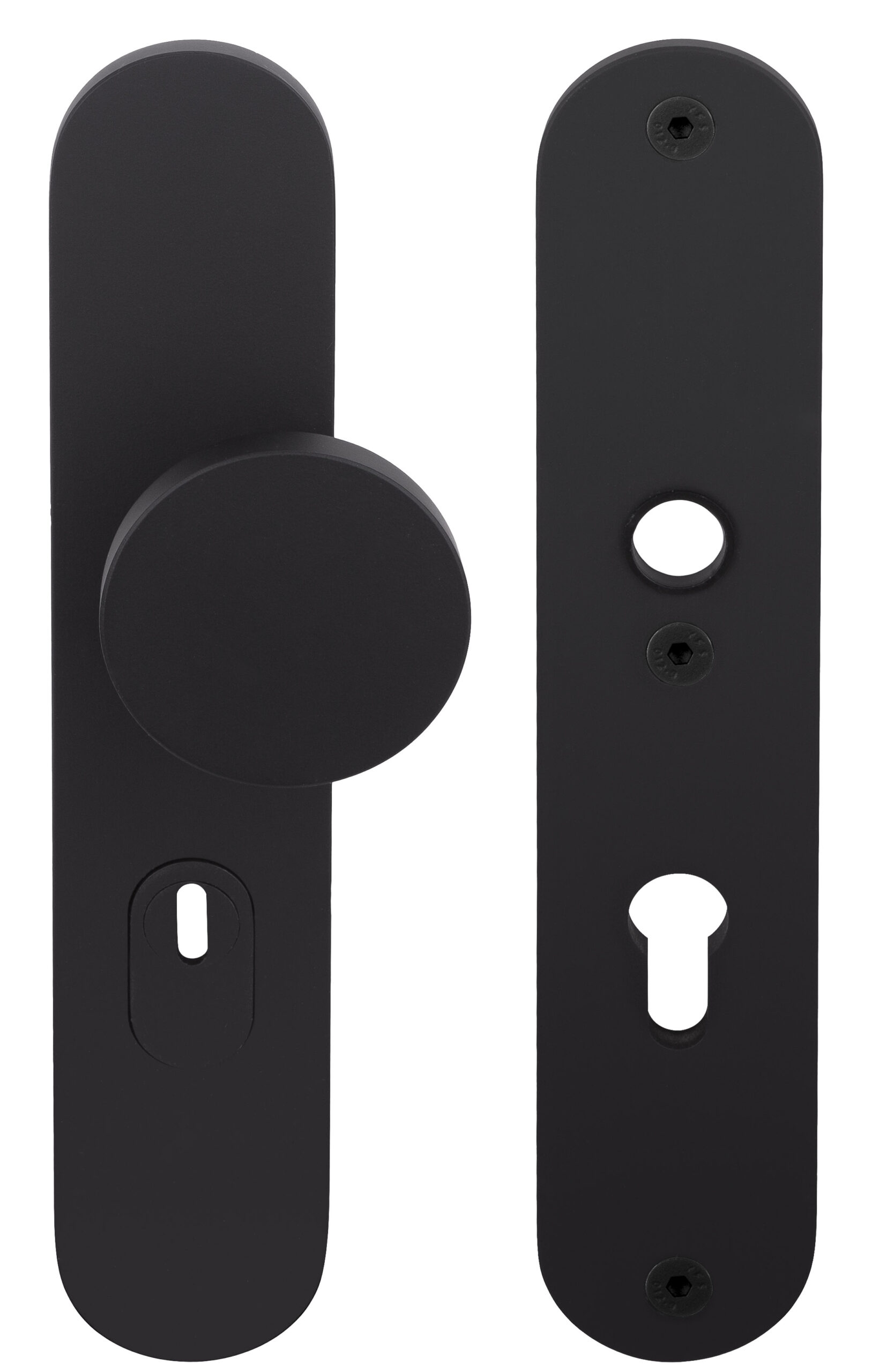Formani BASICS LB60-50KT Y55 massieve veiligheidsschilden met kerntrekbeveiliging knop/kruk SKG*** PC55 mat zwart