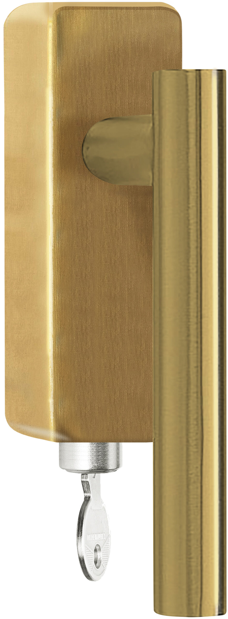 Formani BASICS LB7-DKLOCK-O draaikiepgarnituur afsluitbaar PVD mat goud rechts/links
