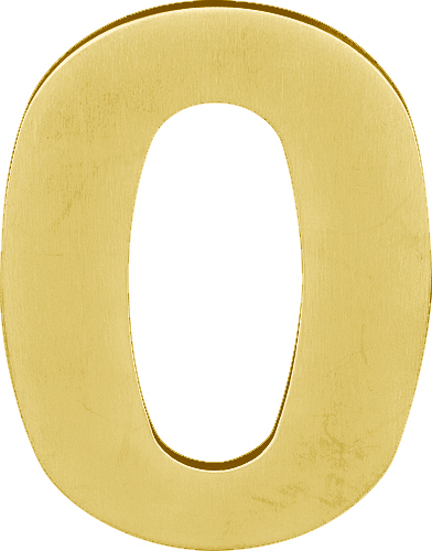 Formani BASICS LBHN100-0 huisnummer met blinde bevestiging en afstandshouders PVD mat goud