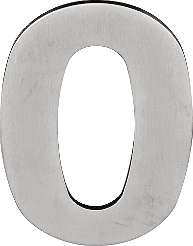 Formani BASICS LBHN100-0 huisnummer met blinde bevestiging en afstandshouders PVD mat roestvast staal