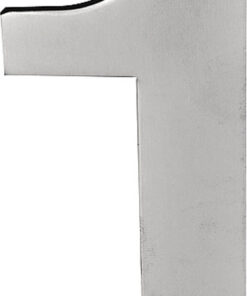 Formani BASICS LBHN100-1 huisnummer met blinde bevestiging en afstandshouders PVD mat roestvast staal universeel