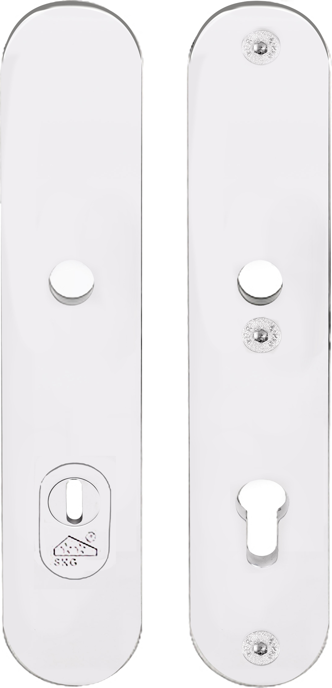 Formani BASICS LBSM-50KT Y55 massieve veiligheidsschilden met kerntrekbeveiliging kruk/kruk SKG*** PC55 gepolijst roestvast staal